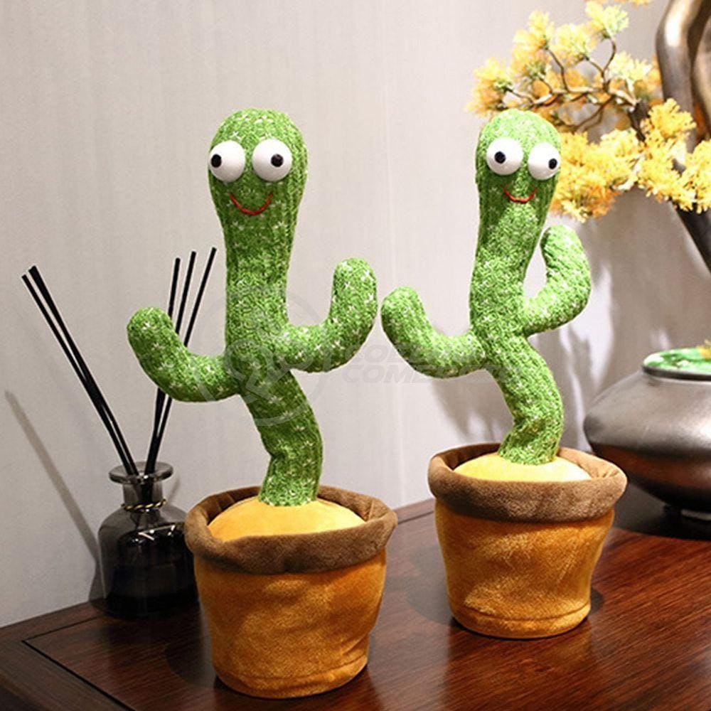 Brinquedo Cacto Dançante Pelúcia 120 Músicas Fala Repete Usb