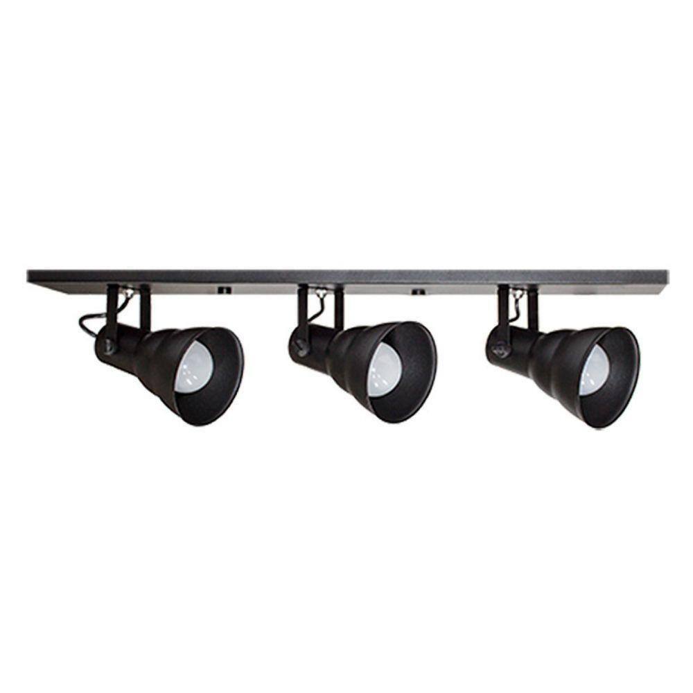 Spot De Sobrepor Taschibra Hol Direcionável Linear 3xe27 Bivolt Preto