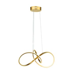 Lustre Pendente Taschibra Design Tóquio 30w Led 45cm Luz Quente 3000k Bivolt Ouro