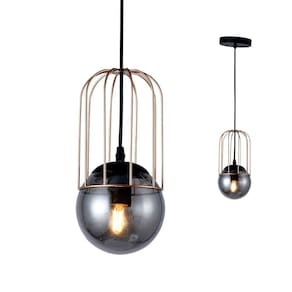 Lustre Pendente Taschibra Aramado Claw Cobre/fumê E27 Bivolt
