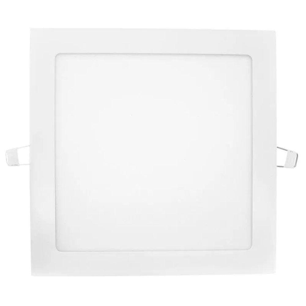 Kit 6 Painéis Plafon Led Embutir 18w Quadrado Branco Frio