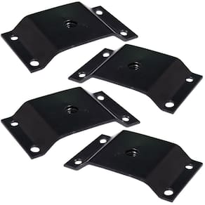 Kit 4 Chapinhas Elevada Fixação Pés Palito Rosca 5/16 Preto
