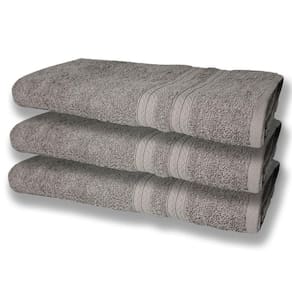 3 Toalhas Super Felpudas Grande E Grossa Algodão 80x150 Cinza