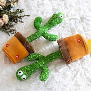 Brinquedo Infantil Cacto Dançante Pelúcia 120 Músicas Usb