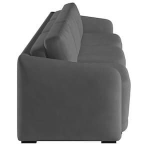 Sofá Cama Casal Para Sala 276cm Polska K04 Veludo Cinza Escuro - Mpozenato