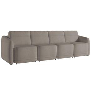 Sofá Cama Casal Para Sala 316cm Polska K04 Bouclê Bege Escuro - Mpozenato