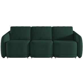 Sofá Cama Casal Para Sala 306cm Polska K04 Veludo Verde - Mpozenato