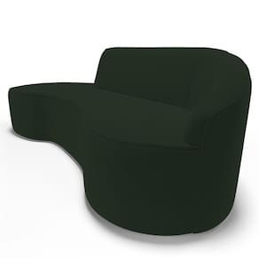 Sofá Living 3 Lugares 260cm Braço Direito Mozart D06 Veludo Verde - Mpozenato