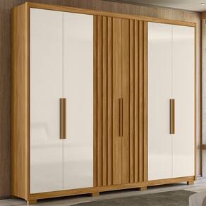 Guarda Roupa Casal 6 Portas 4 Gav 0340 Freijo Off White Moval Freijo Off White