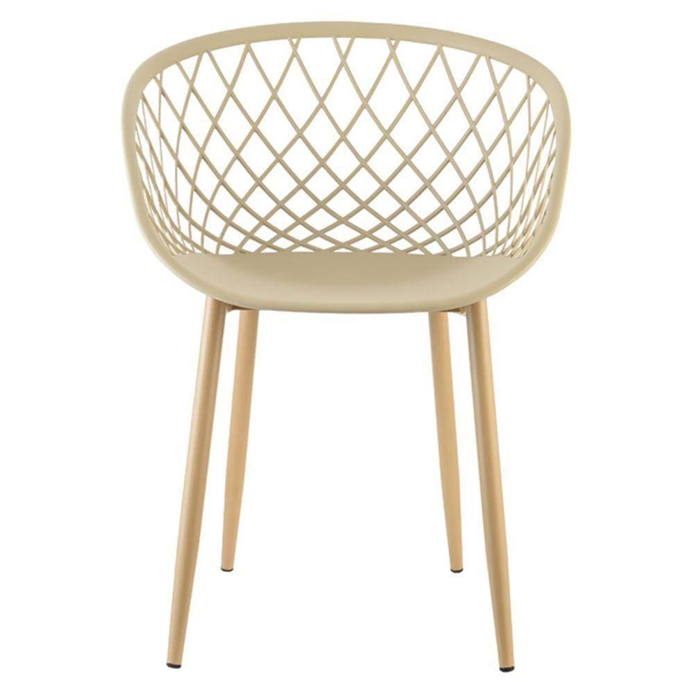 Cadeira Com Braços Polipropileno Clarice Nude