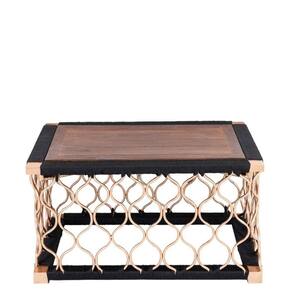 Mesa De Centro Com Tampo De Madeira Em Corda Náutica
