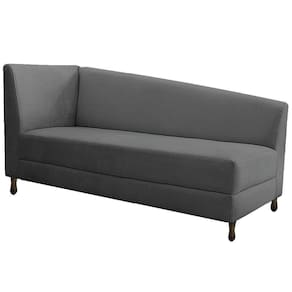 Diva Recamier Heitor 160cm Lado Direito Linho Cinza escuro