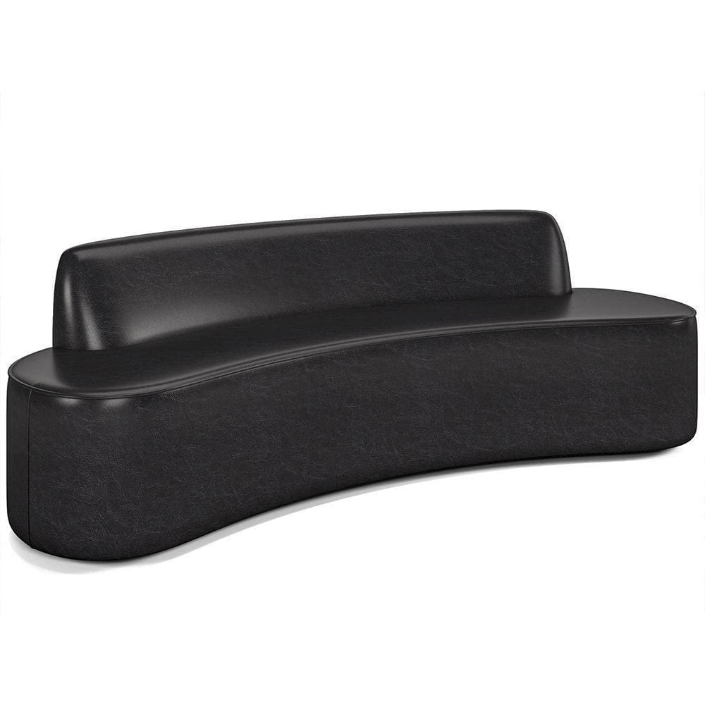Sofá 3 Lugares Para Sala De Estar Living 210cm Koane D06 Sintético Preto - Mpozenato