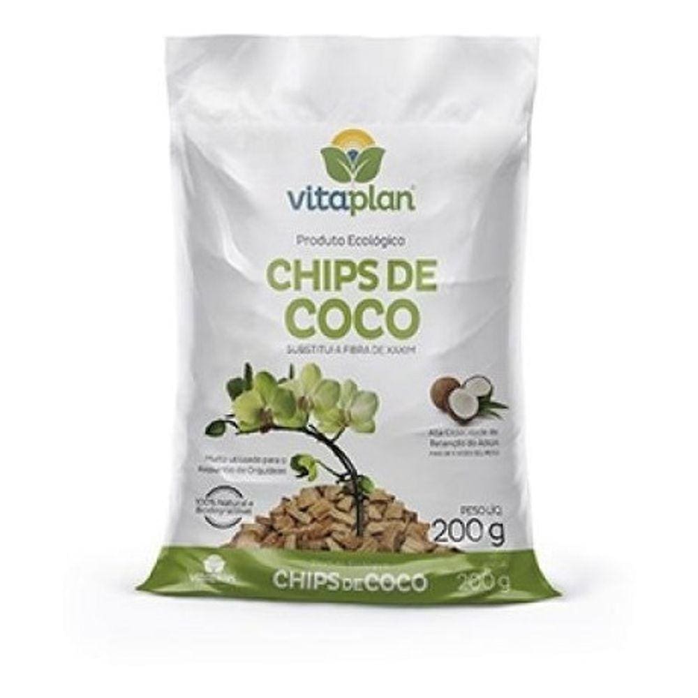 Chips De Casca Coco Natural E Ecológico (200g) VITAPLAN