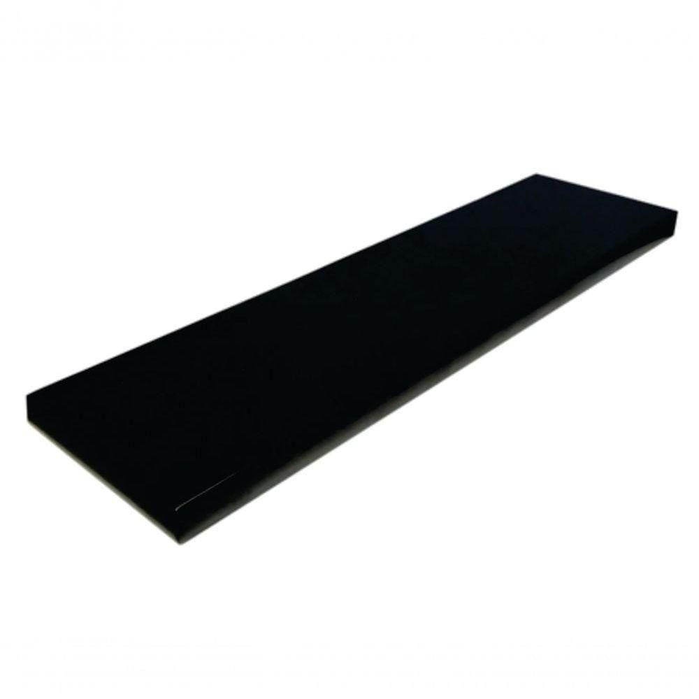 Prateleira Simples Preta 30x15 Cm Com Suporte Em Mdf