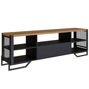 Rack Industrial 180 Cm Gaveta E Tela Em Metal 1017 Preto Mell Pp Preto Mell