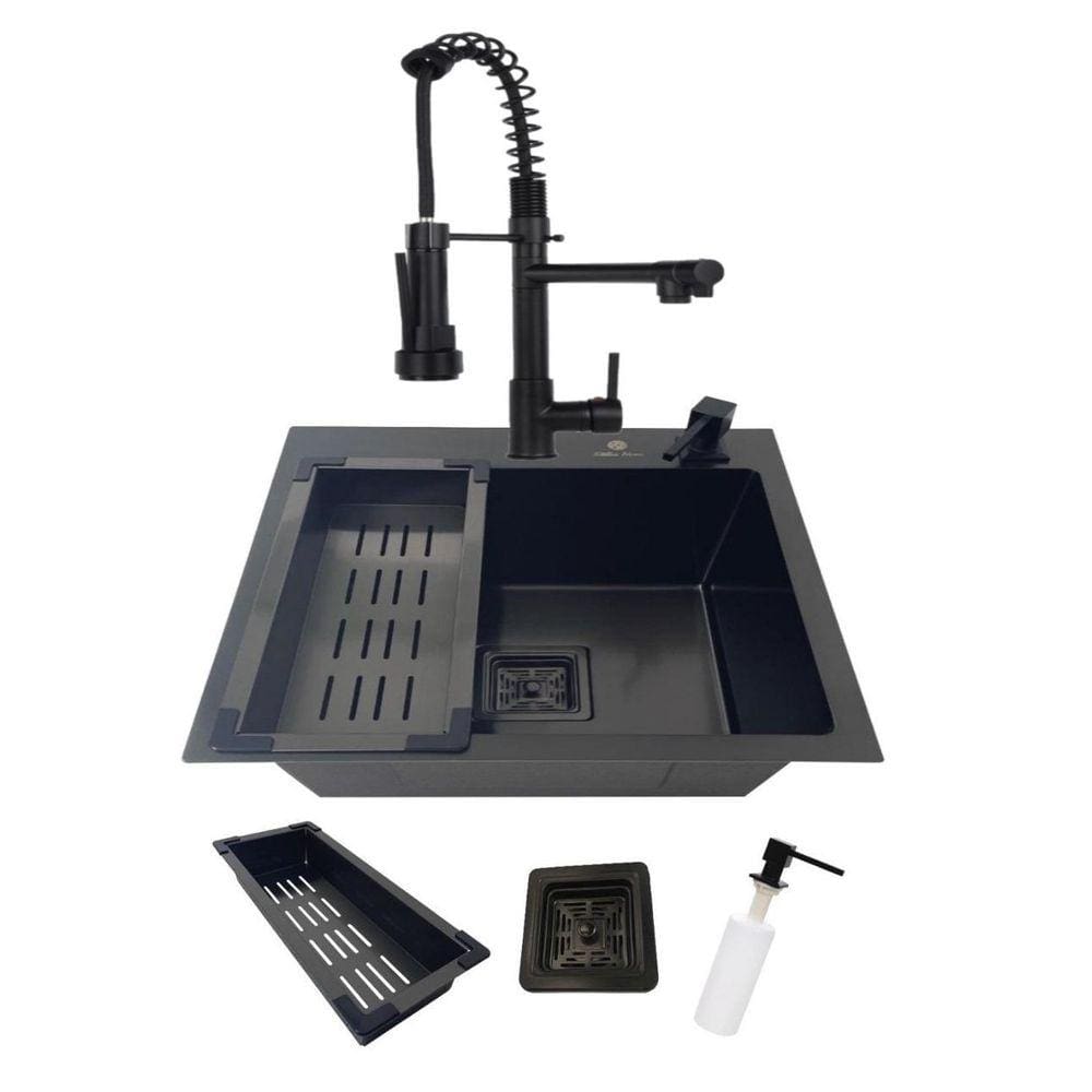 Cuba Gourmet Aço Inox 304 44X44 Torneira Gourmet Lixeira 8Lt