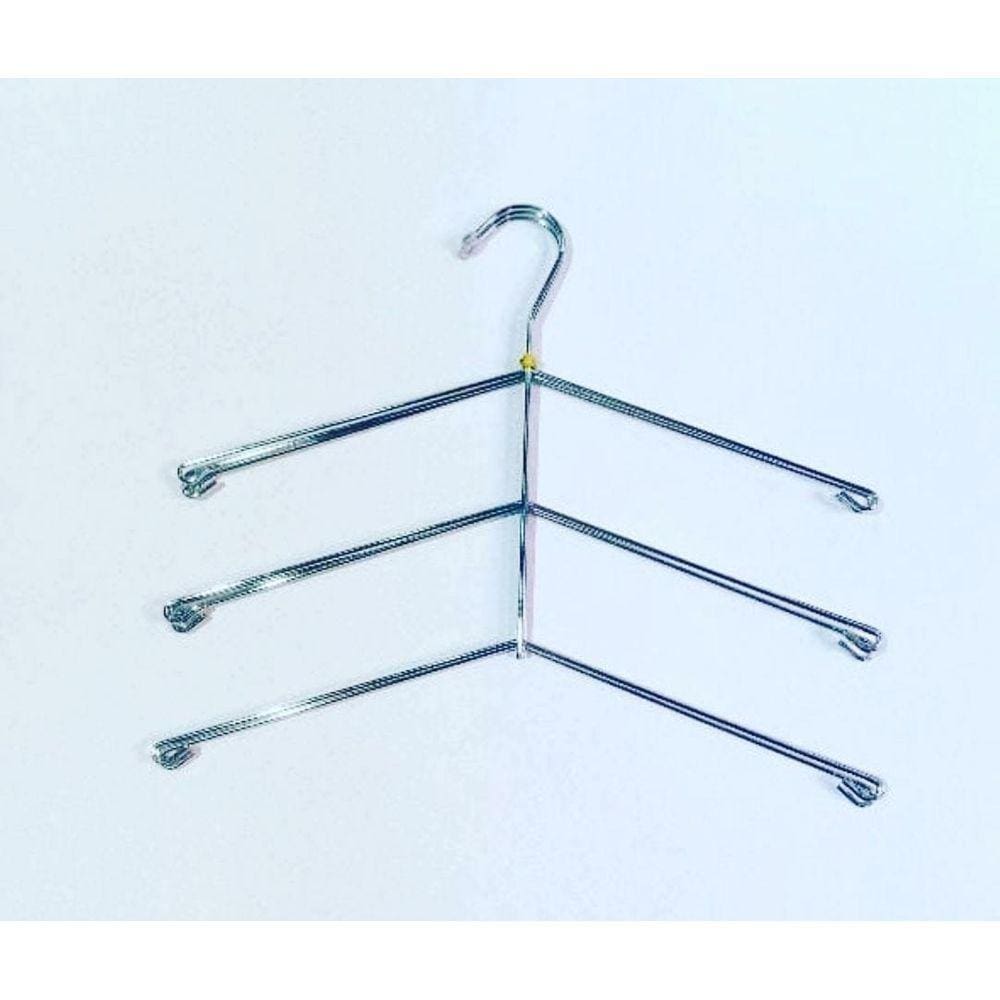 Cabides Triplo para Camisas 12 Peças Cromado Triplo