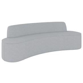 Sofá 5 Lugares Para Sala De Estar Living 280cm Koane D06 Linho Cinza Claro - Mpozenato