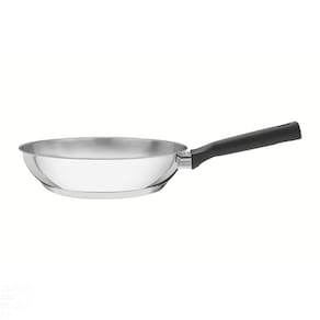 Frigideira Brava Baquelite Em Aço Inox Fundo Triplo Cabo De Baquelite 20 Cm 1,3 L