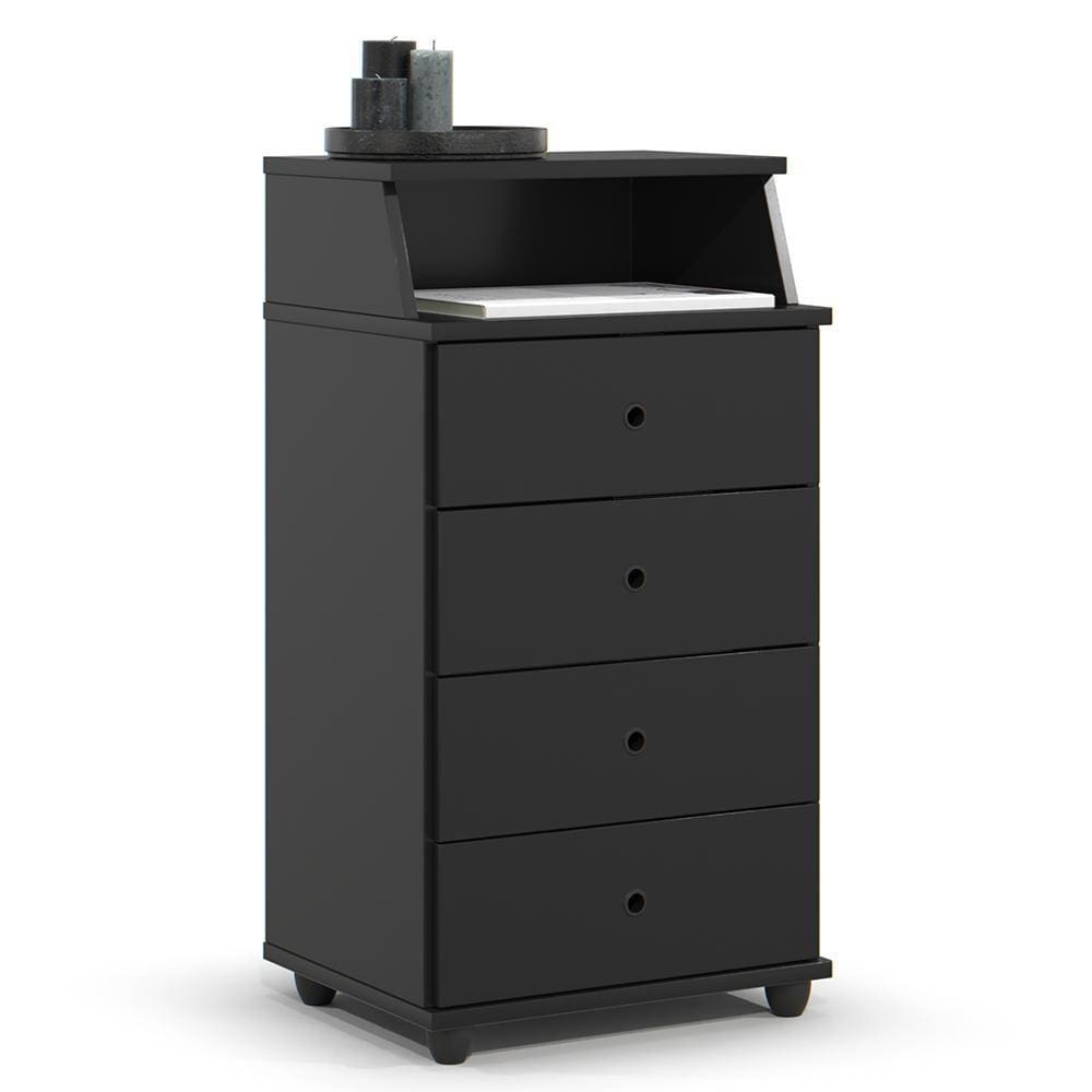 Mesa de Cabeceira Quarto Luxo New II com 4 Gavetas