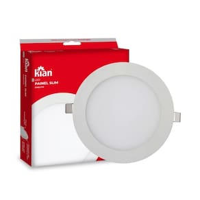 Kit 7 Painéis Led Embutir 18w Redondo Branco Frio Bivolt