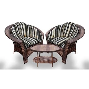 Conjunto De Poltronas 19 2 Poltronas + 1 Mesa Centro Preto