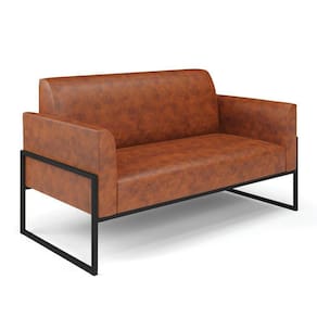 Sofá Namoradeira Base Industrial Alta Preto Marisa Corano D03 - D\`rossi Cor Nozes