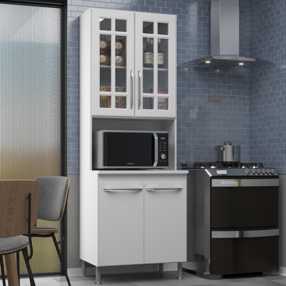 Torre Quente Modulada C/ Vidro Forno Viena 4 Portas Branco