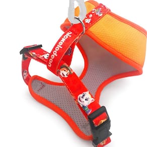 Coleira Roupinha Colete Peitoral Patrulha Canina para Cachorro Chalesco Paw Patrol Laranja