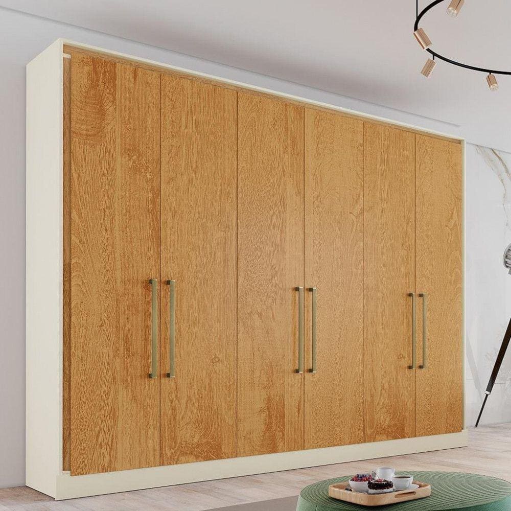 Guarda Roupa Casal 6 Portas 6 Gavetas MDF Argos Made Marcs