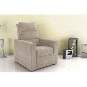 Poltrona Reclinável MX14 Turin Veludo Cappuccino E434 - Matrix