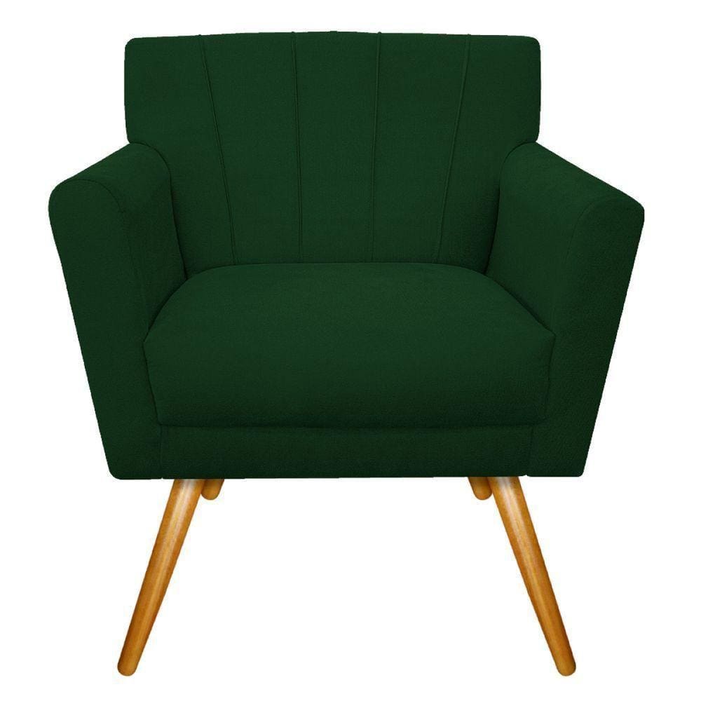 Kit Diva Recamier Vanessa 140cm Lado Esquerdo E 01 Poltrona Laura Suede Cor Verde