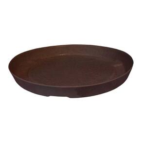 Prato para Vasos de Planta Redondo Slim 28 Aço Corten