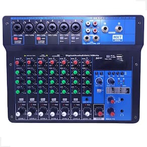 Mesa De Som 8 Canais Interface 24 Efeitos Bluetooth MXT 8t