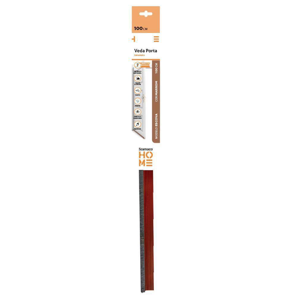 Veda Porta Marrom 100Cm Escova Modelo 5445 - Stamaco Home
