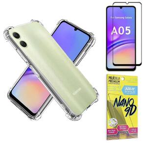 Capinha Transparente P/Samsung A05 + Película De Cerâmica 9D
