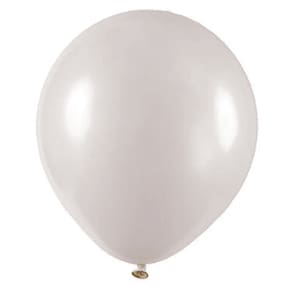 BALÃO LISO - ART-LATEX Nº16 - METAL BRANCO - Pacote com 12 unidades