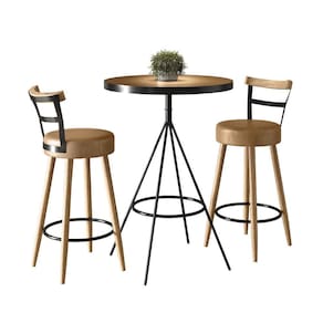 Conjunto Mesa Bistrô Viena e 2 Banquetas Moscou 98cm - Salaone