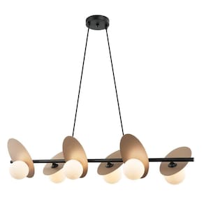 Pendente Bivolt Ibira Bella Iluminação Nude/Preto/Branco