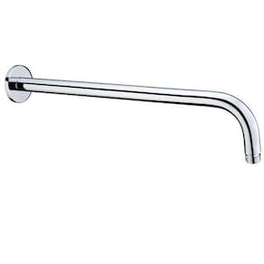 Ducha de Inox Quadrada 20x20 cm de Parede Cromada Braço Redondo PEX