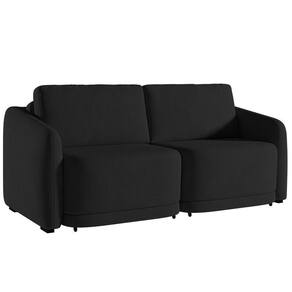 Sofá Cama Casal Para Sala 176cm Polska K04 Veludo Preto - Mpozenato