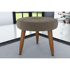 Puff Decorativo Havana Veludo Cappuccino E434 - Matrix