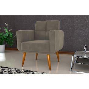Poltrona Decorativa Havana Veludo Cappuccino E434 - Matrix