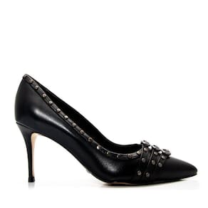 Sapato Cecconello Scarpin Texturizado Preto