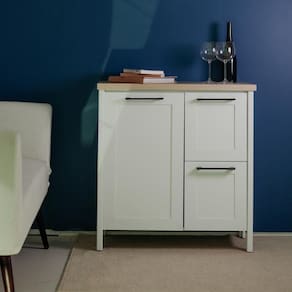 Aparador Buffet Ditália 1 Porta 2 Gavetas Bn-01 Branco
