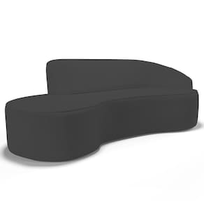 Sofá Living 3 Lugares 230cm Braço Direito Mozart D06 Sintético Cinza - Mpozenato
