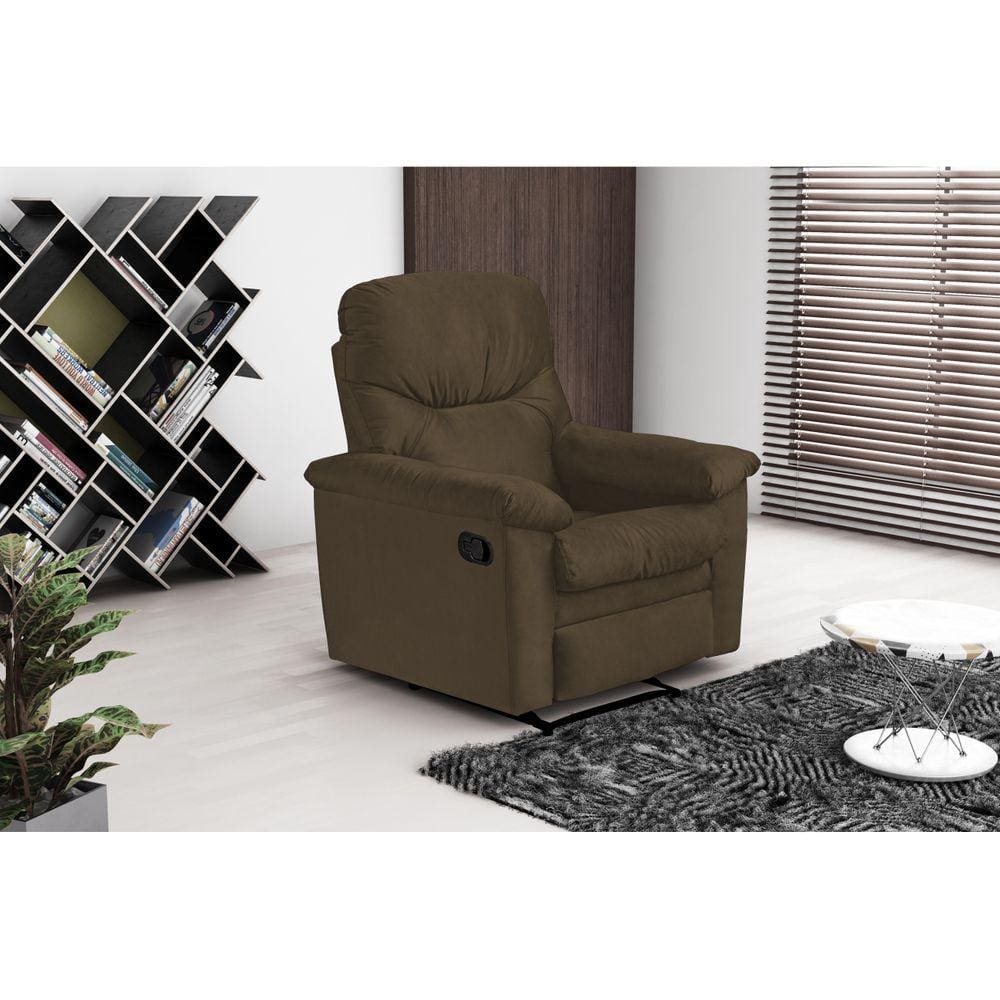 Poltrona Reclinável MX37 Audi Suede Cappuccino B255 - Matrix
