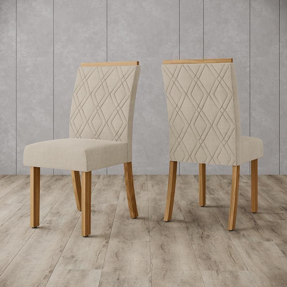 Kit 4 Cadeiras Vita Nature/Linho - Henn