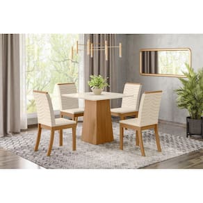 Mesa de Jantar Dora 90 4 Cad. Isa Linho - Henn